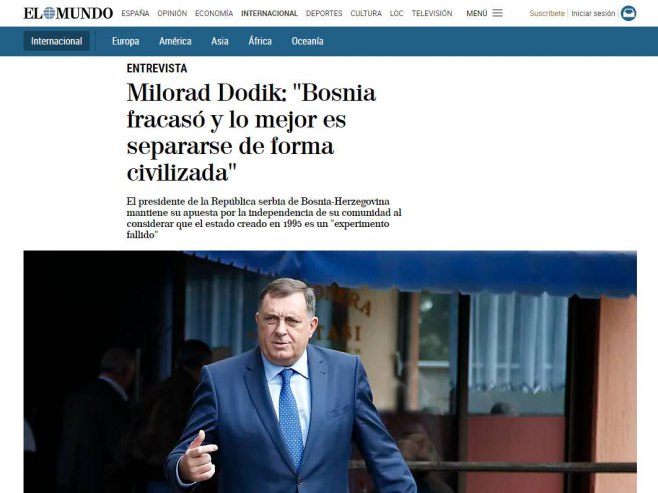Intervju Dodika za španski 