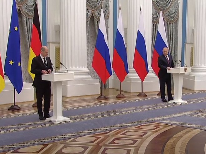 Vladimir Putin i Olaf Šolc - Foto: Screenshot/YouTube