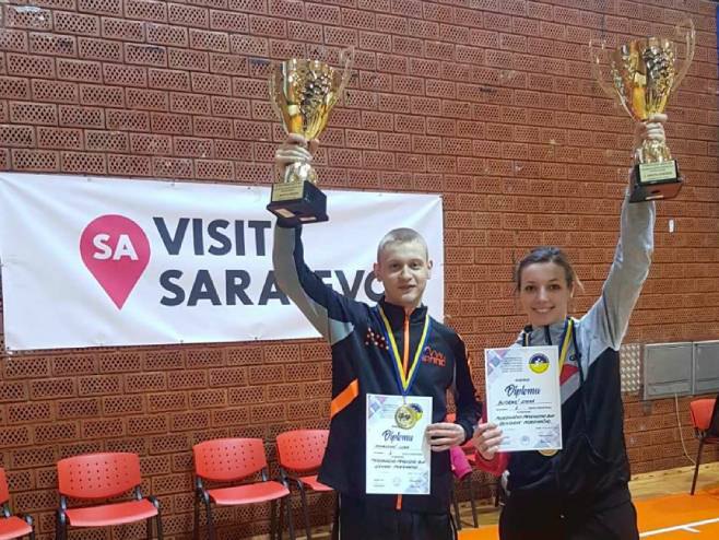 Luka Mihailović  i Emina Butković (Foto: Stonoteniski savez BiH) - 
