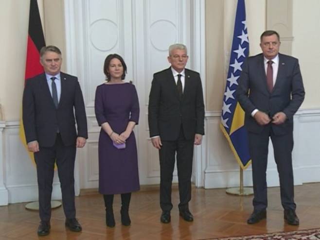 Berbok, Dodik, DŽaferović i Komšić - Foto: RTRS