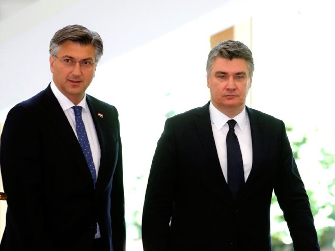 Zoran Milanović i Andrej Plenković (foto: EPA-EFE / ANTONIO BAT) - 