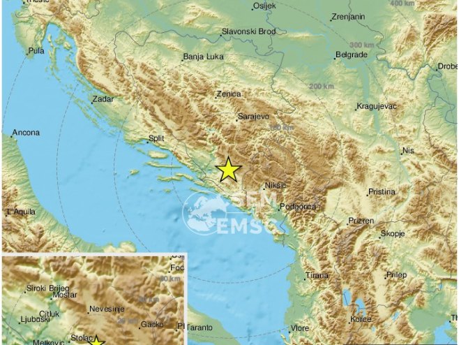 Zemljotres u BiH (Foto: EMSC) - 