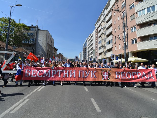 Učesnici Besmrtnog puka, Beograd (foto: TANJUG / STRAHINJA ACIMOVIC) - 