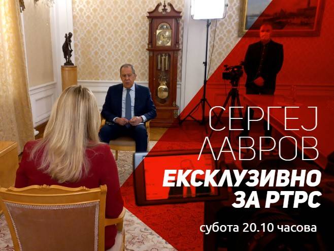 Intervju - Sergej Lavrov za RTRS - Foto: RTRS