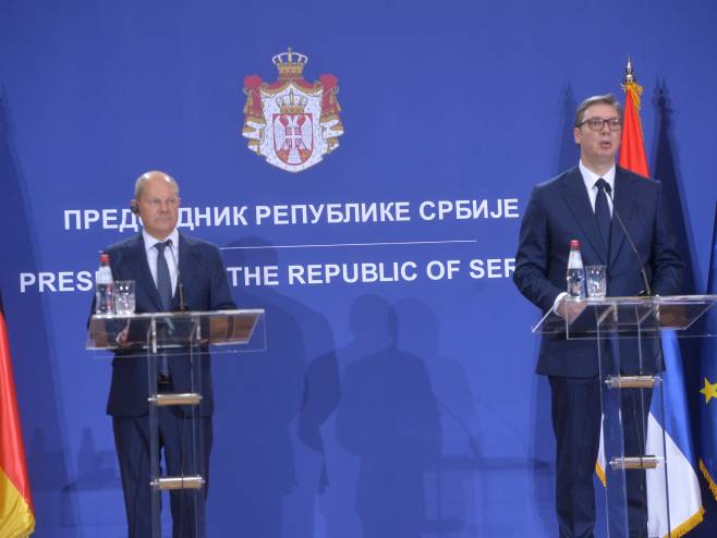 Vučić i Šolc pres konferencija (foto:TANJUG/ ZORAN ZESTIC/ bg) - 