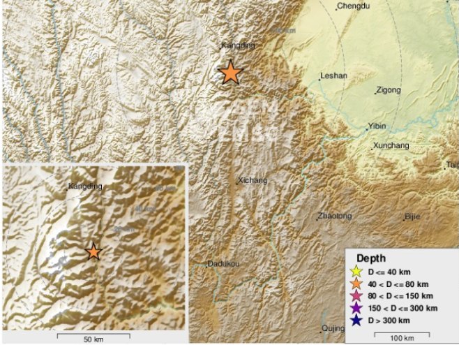 Epicentar zemljotresa (Foto: /twitter.com/LastQuake) Epicentar zemljotresa (Foto: /twitter.com/LastQuake) -