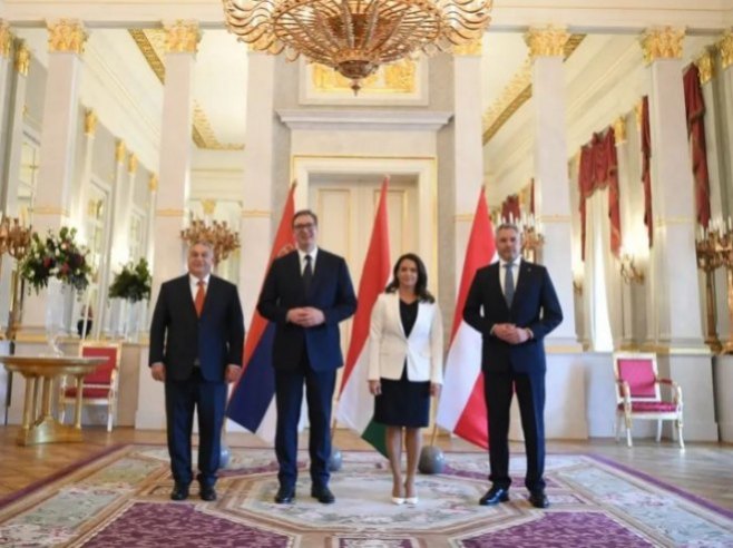 Orban, Vučić i Nehamer u Budimpešti (Foto: Instagram/ buducnostsrbijeav) - 