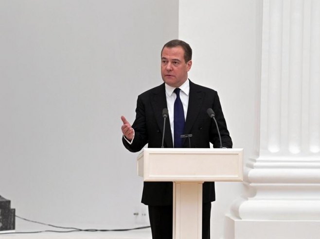 Dmitrij Medvedev (Foto: EPA-EFE/ALEXEI NIKOLSKY / KREMLIN POOL / SPUTNIK MANDATORY CREDIT) - 