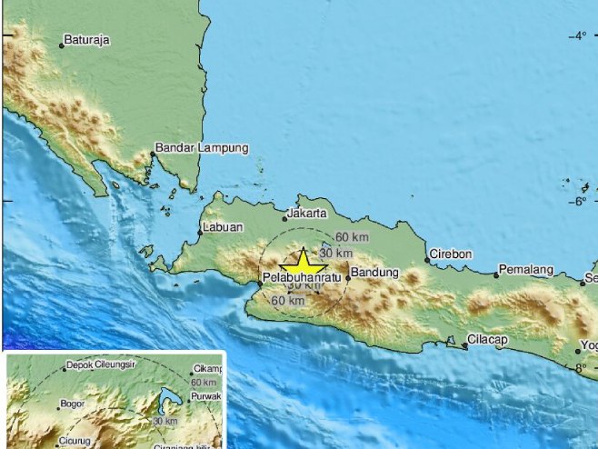 Zemljotres pogodio Indoneziju (Foto: EMSC Twitter) - 