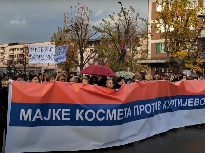 Protest Srba na KiM (Foto: Screenshot/Kosovo Online/Youtube) - 