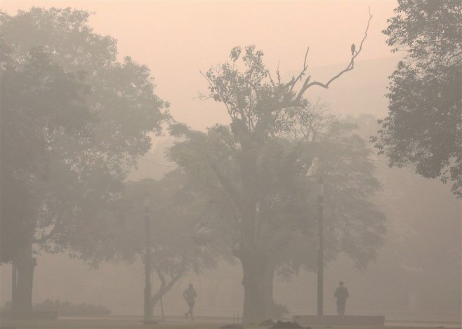 Gust smog prekrio Nju Delhi (Foto: EPA-EFE/RAJAT GUPTA) - 