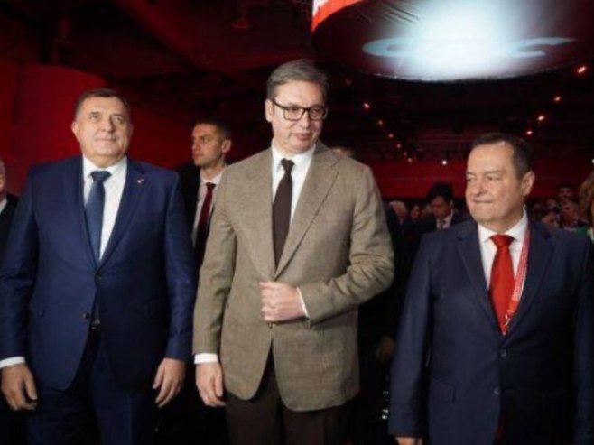 Milorad Dodik, Aleksandar Vučić i Ivica Dačić (Foto: instagram.com/mdodik.official/) - 