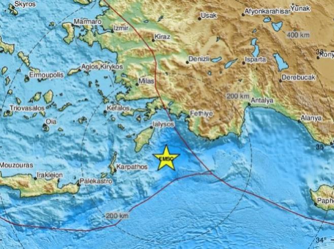 Zemljotres na Rodosu (Foto: EMSC) - 