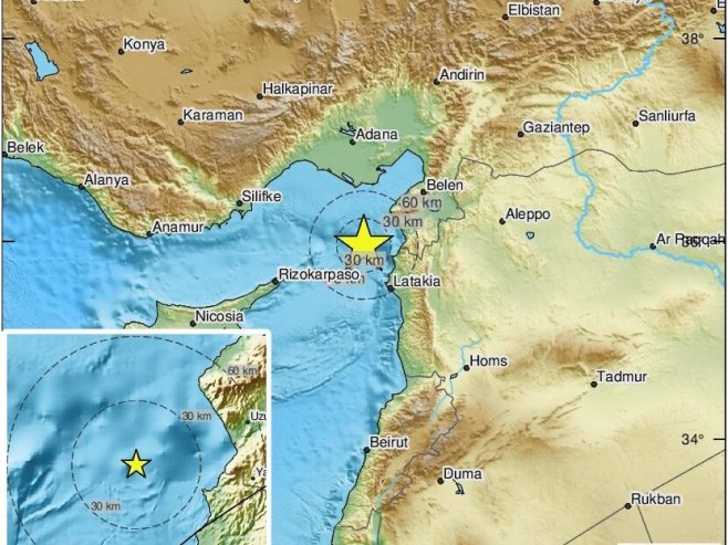 Zemljotres u Siriji (Foto: twitter.com/LastQuake) - 