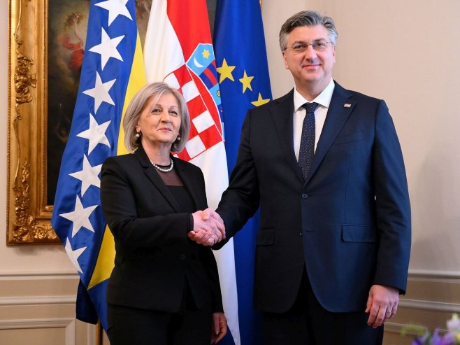 Sastanak Bojane Krišto i Andreja Plenkovića (Arhiv) Sastanak Bojane Krišto i Andreja Plenkovića (Arhiv) - Foto: SRNA