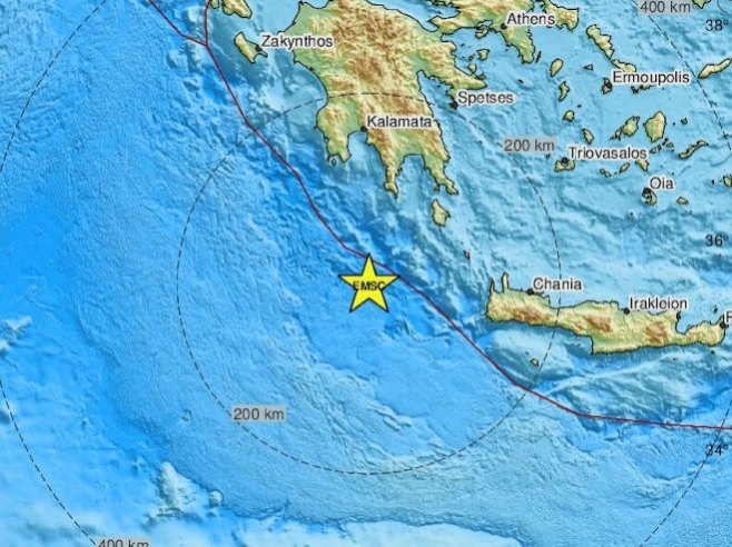 Zemljotres kod Grčke (Foto: EMSC) - 