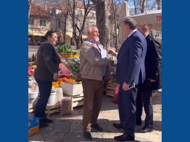 Dodik u Trebinju (foto: twitter.com/MiloradDodik) - 