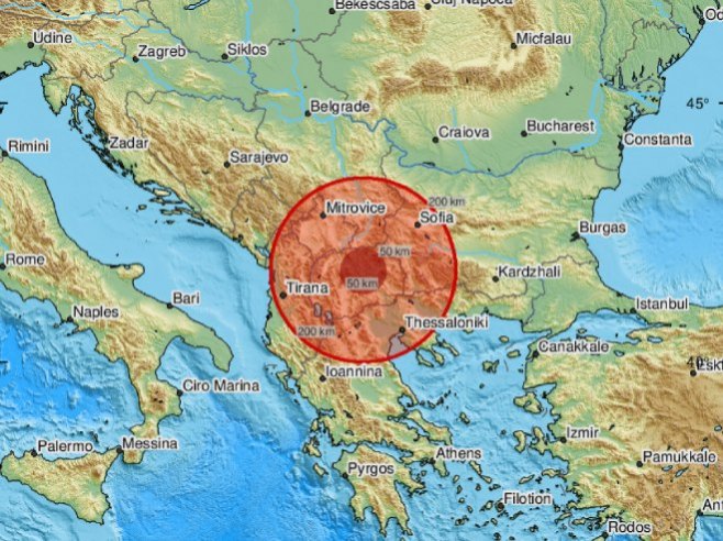 Zemljotres u Sjevernoj Makedoniji (Foto: EMSC) - 