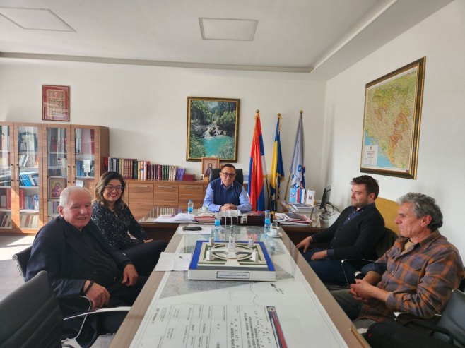 Sokolac - sastanak - Bjelica,Stojanović,Đorem - Foto: SRNA