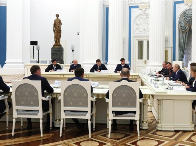 Poslovni forum u Moskvi (Foto: EPA//MIKHAEL KLIMENTYEV / SPUTNIK / KREMLIN POOL) - 