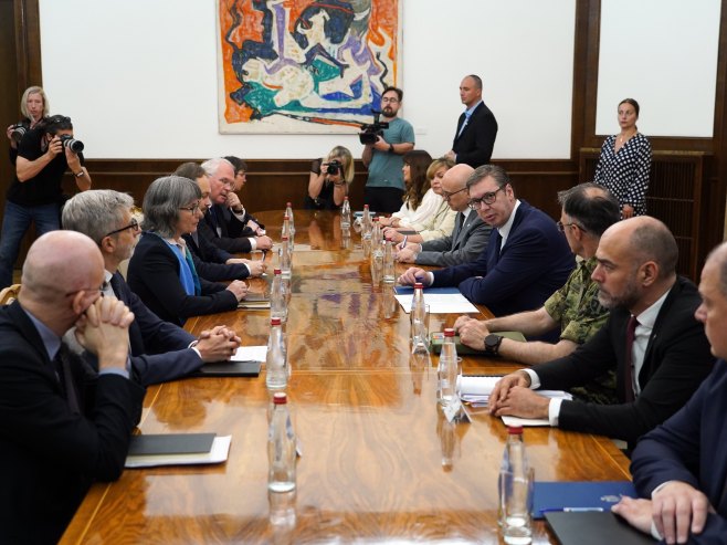 Vučić sa ambasadorima Kvinte (Foto: TANJUG/ JADRANKA ILIĆ/ bs) - 