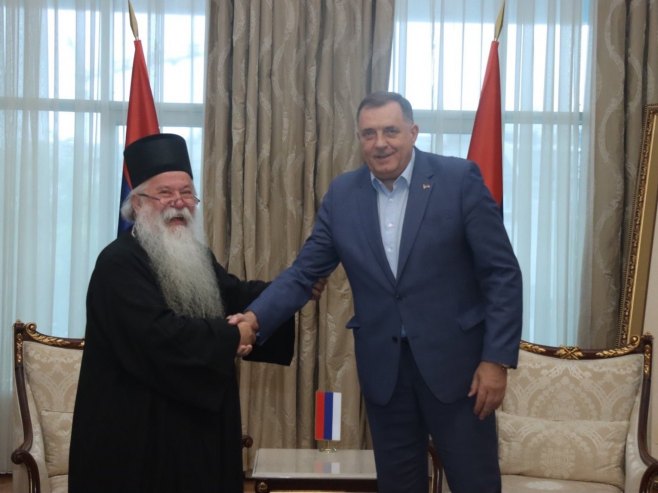 Dodik-mitropolitom Hrizostom - Foto: Twitter