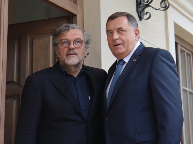 Emir Kusturica i Milorad Dodik - Foto: predsjednikrs.rs/Borislav Zdrinja