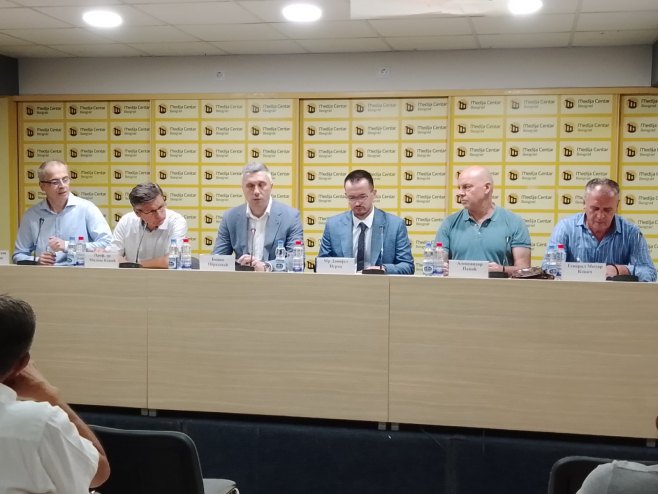 Skup u Medija centru u Beogradu - Foto: RTRS