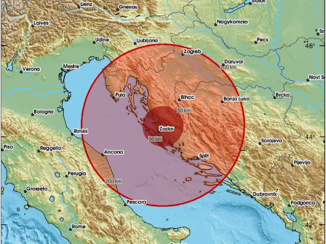 Zemljotres u Hrvatskoj (Foto: EMSC Twitter) - 