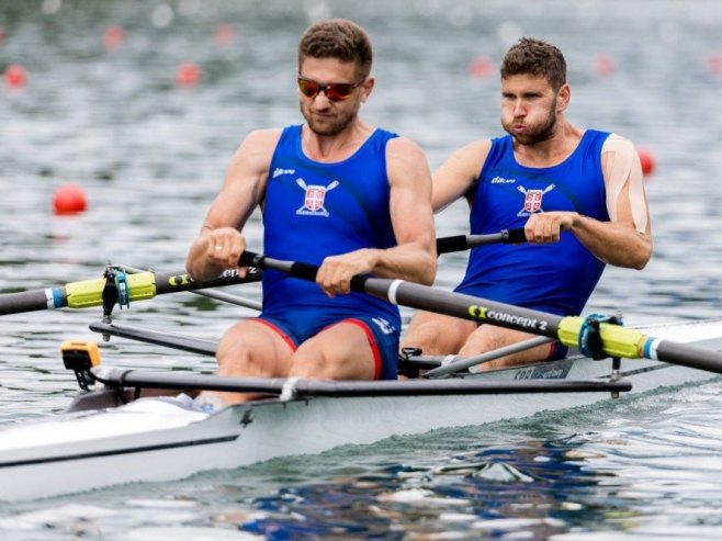 Srpski dvojac Maćković - Vasić (Foto: EPA-EFE/PHILIPP SCHMIDLI) - 