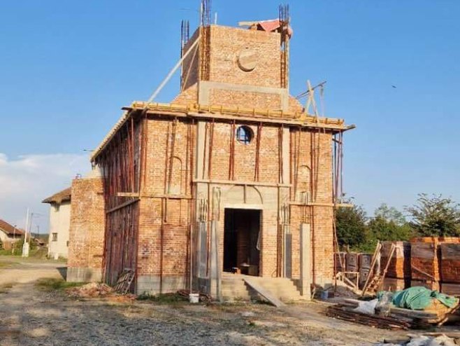 Hram posvećen jasenovačkim novomučenicima u izgradnji u Međuvođu - Foto: SRNA
