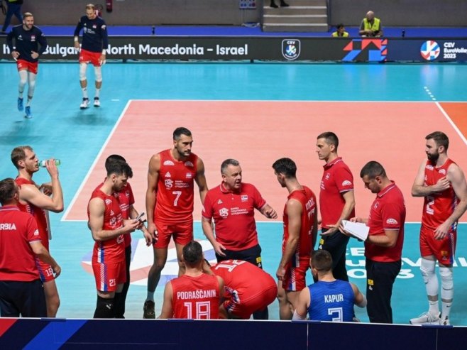 Odbojkaši Srbije (Foto: EPA-EFE/ROBERTO BARTOMEOLI) - 