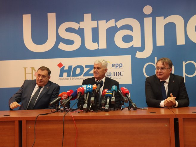 Dodik, Čović i Nikšić - Foto: predsjednikrs.rs/Borislav Zdrinja
