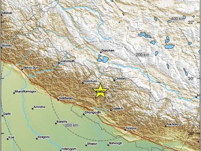 Zemljotres pogodio Nepal (Foto: www.emsc-csem.org) - 