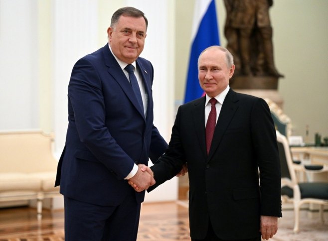 Milorad Dodik i Vladimir Putin (Foto: EPA/ALEXEY FILIPOV/SPUTNIK/KREMLIN POOL) - 