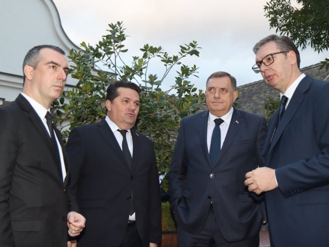 Vučić, Dodik, Stevandić i Orlić - Foto: predsjednikrs.rs/Borislav Zdrinja