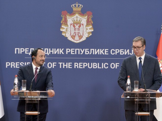 Aleksandar Vučić i Nikos Hristodulidis (Foto: TANJUG/ RADE PRELIĆ) - 