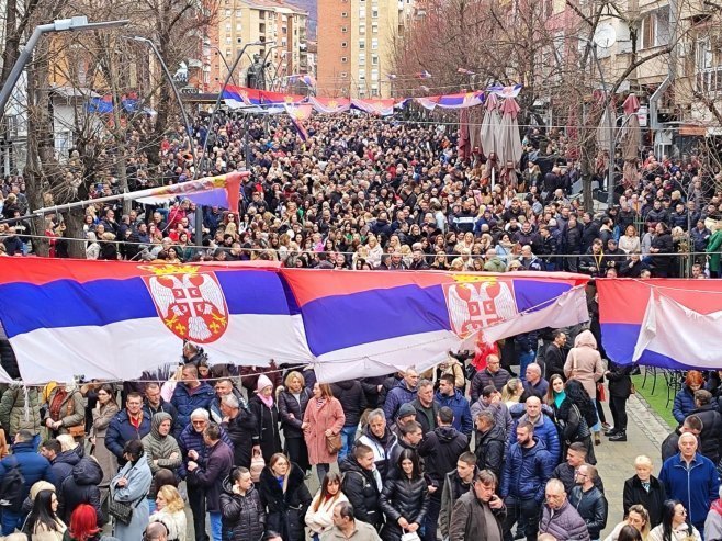 Veliki protestni skup Srba na KiM (Foto: TANJUG/ STR) - 