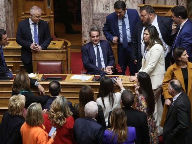 Micotakis na sjednici parlamenta (Foto: EPA-EFE/GEORGE VITSARAS) - 