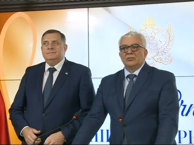 Milorad Dodik i Andrija Mandić - Foto: RTRS