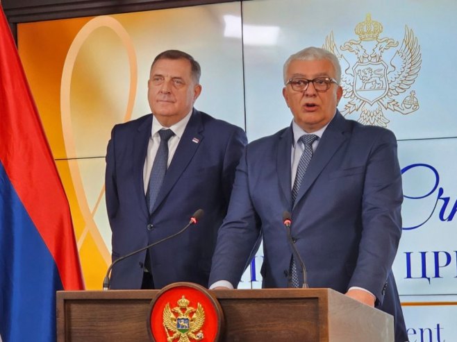Milorad Dodik i Andrija Mandić - Foto: RTRS