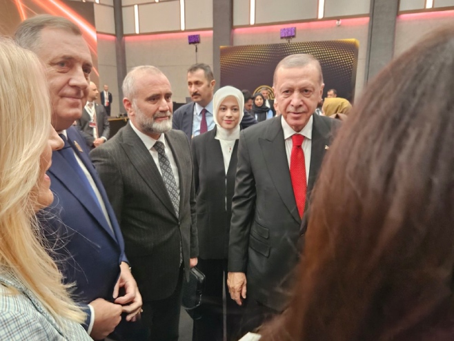 Antalija - Dodik, Cvijanović i Erdogan - Foto: RTRS