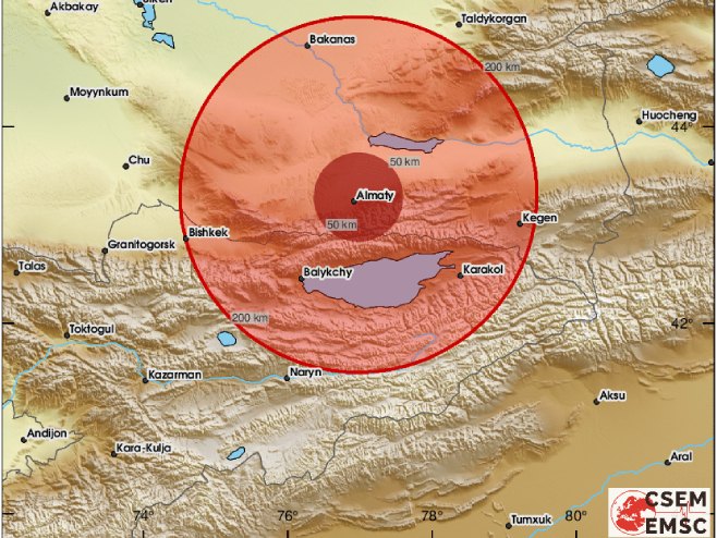 Zemljotres u Kirgistanu i Kazakstanu (Foto: EMSC) - 