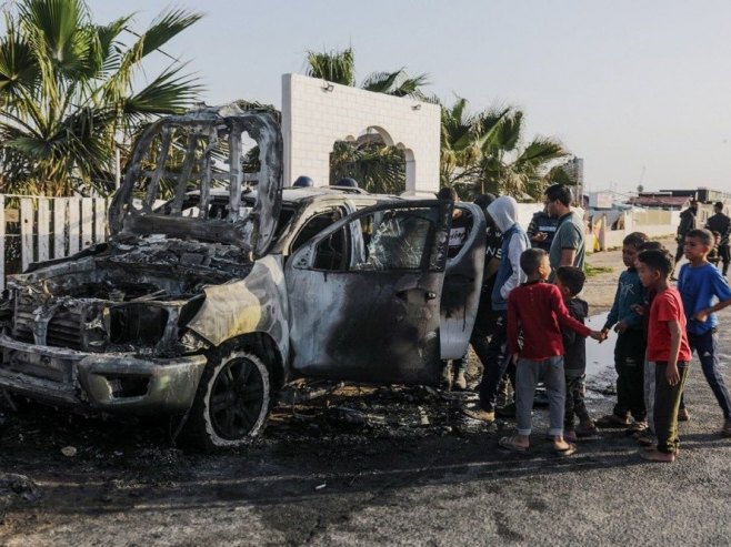 Gaza: Napad na humanitarno vozilo (Foto: EPA-EFE/MOHAMMED SABER EPA-EFE/MOHAMMED SABER) - 