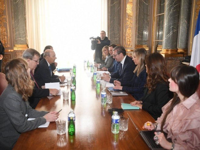 Vučić na sastanku u Parizu (Foto: Tanjug, PREDSEDNIŠTVO REPUBLIKE SRBIJE) - 