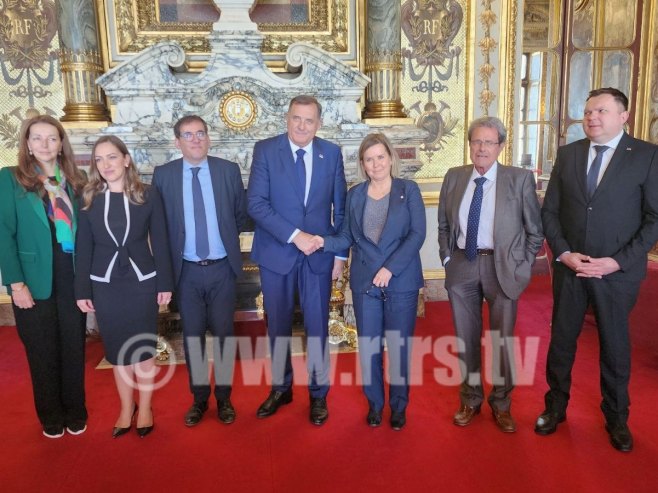 Milorad Dodik u Parizu sa Senatorima - Foto: RTRS