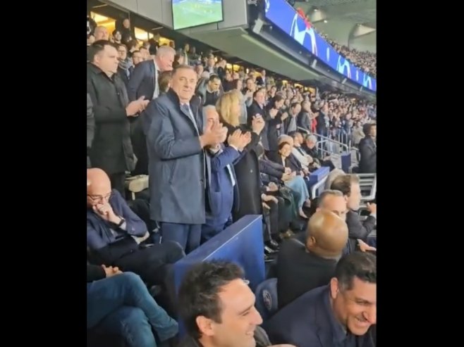 Dodik u Parizu prisustvovao utakmici Lige šampiona (VIDEO)