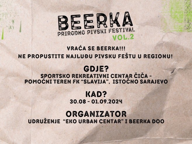 Beerka - Prirodno pivski festival novo izdanje sprema u septembru