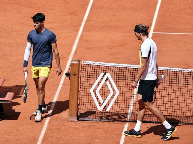 Karlos Alkaraz - Aleksandar Zverev (foto: EPA-EFE/CHRISTOPHE PETIT TESSON) - 