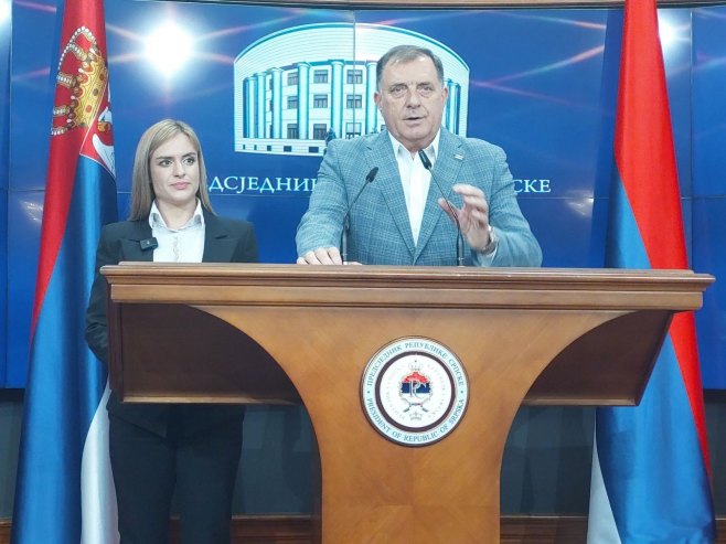 Milorad Dodik i Milica Đurdević Stamenkovski - Foto: RTRS